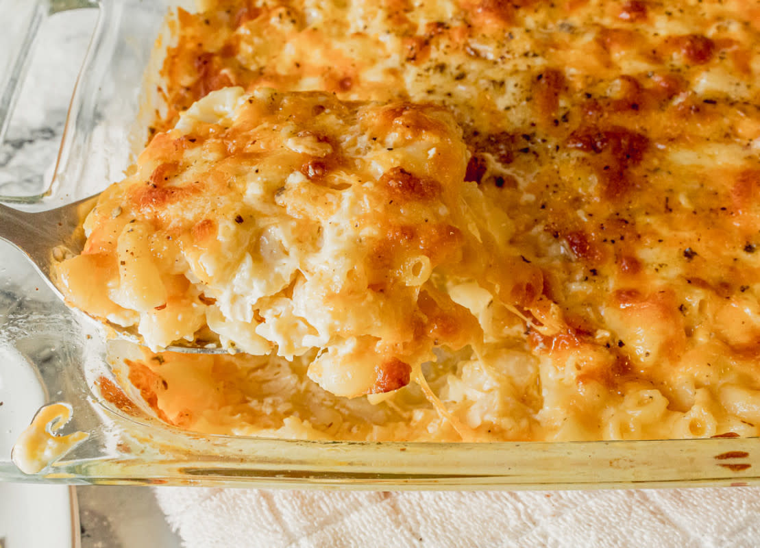 <p>Chenée Todsay</p><p>An old-fashioned baked macaroni and cheese with a secret ingredient! This easy southern-baked mac and cheese with evaporated milk and egg is always a hit.</p><p><strong>Get the recipe: <a href="https://cheneetoday.com/soul-food-baked-mac-and-cheese/" rel="nofollow noopener" target="_blank" data-ylk="slk:Southern Baked Mac and Cheese;elm:context_link;itc:0;sec:content-canvas" class="link rapid-noclick-resp">Southern Baked Mac and Cheese</a></strong></p>