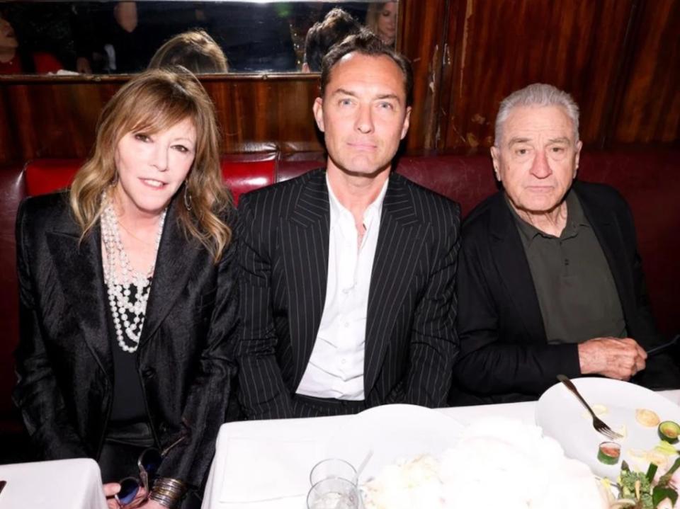 Jane Rosenthal, Jude Law and Robert De Niro at Tribeca