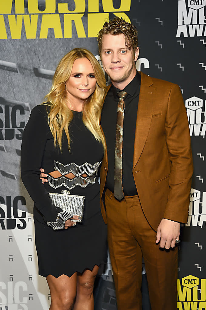 NASHVILLE, TN - JUNE 07: Singer-songwriters Miranda Lambert and Anderson East attend the 2017 CMT Music awards at the Music City Center on June 7, 2017 in Nashville, Tennessee. (Photo by Rick Diamond/Getty Images for CMT)