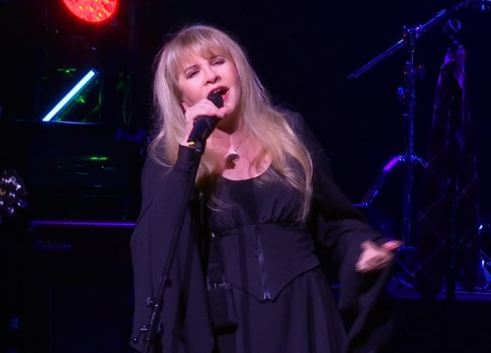 Stevie Nicks, showin in this April 26, 2016, photo,  has scheduled an April 5 concert at the Legacy Arena in Birmingham. . (AP Photo/Bruce Barton)