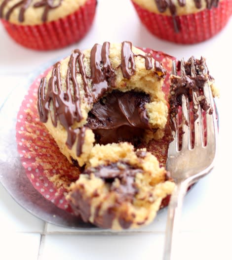 Nutella Stuffed Muffins