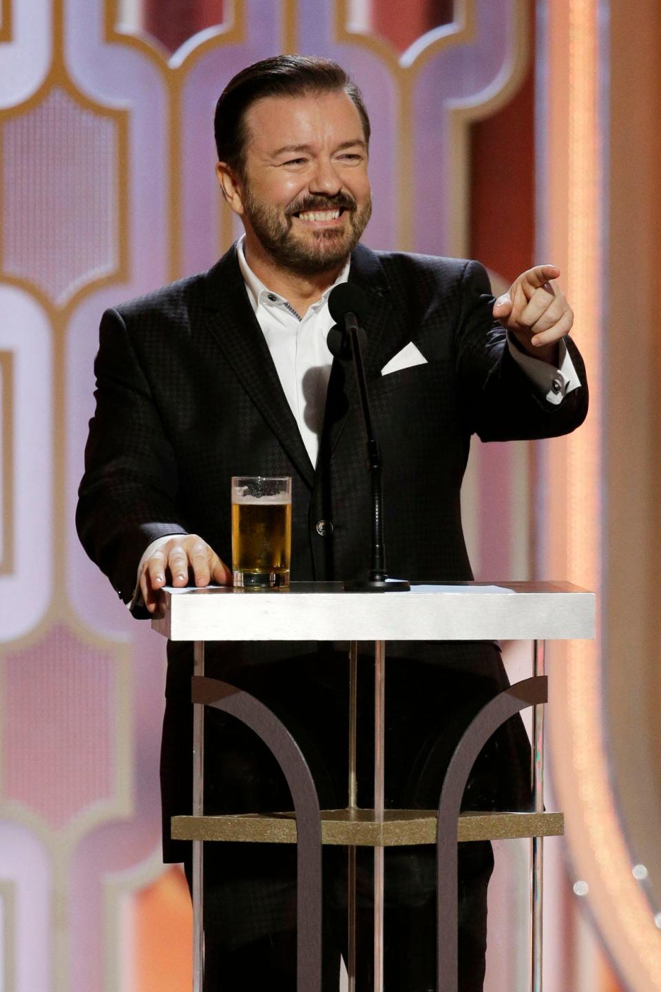 Ricky Gervais was the host at the 2016 Golden Globe Awards and will be back again for 2020's ceremony.