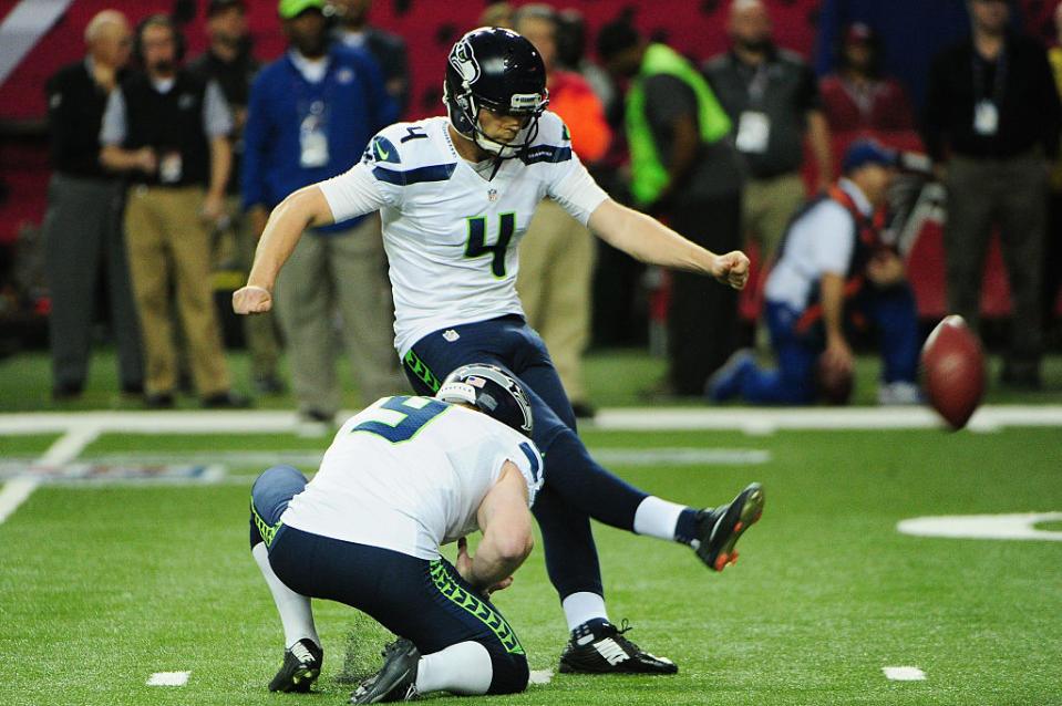 Steve Hauschka may have tried his last kick for the Falcons. (Getty Images)