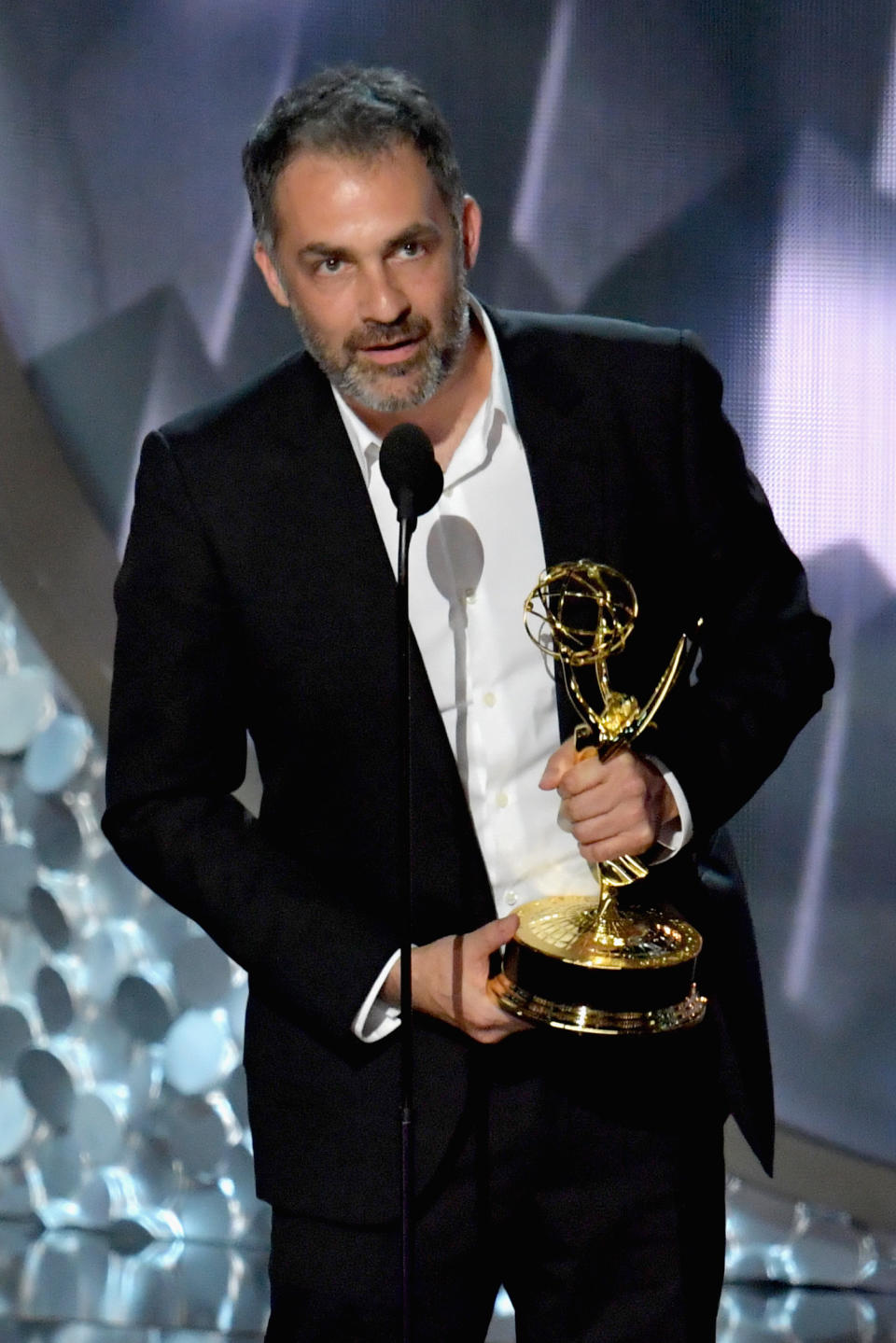 LOS ANGELES, CA - SEPTEMBER 18:  Director Miguel Sapochnik accepts the Oustanding Directing for a Drama Series award for the 'Game of Thrones' episode 'Battle of the Bastards' onstage during the 68th Annual Primetime Emmy Awards at Microsoft Theater on September 18, 2016 in Los Angeles, California.  (Photo by Lester Cohen/WireImage)