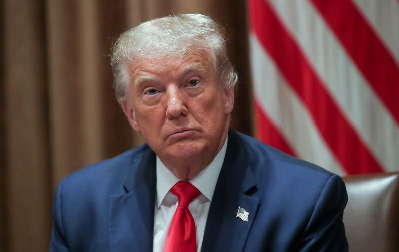 FILE PHOTO: U.S. President Trump holds executive order signing event in the Cabinet Room of the White House in Washington