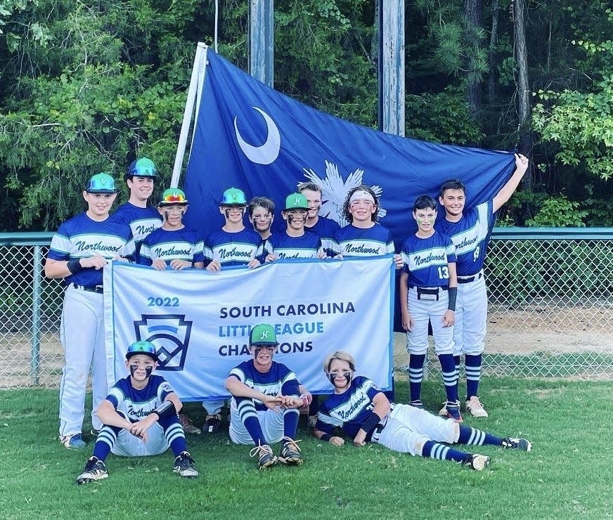 The Northwood Little League team after defeating Irmo, 6-1, in the South Carolina Little League Baseball State Tournament.