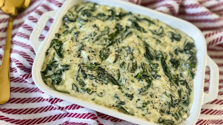 Creamed spinach