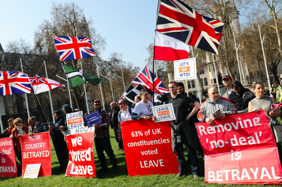 <em>Leave voters are showing no signs of giving up their fight for a full Brexit (Getty)</em>