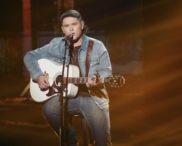 CALEB KENNEDY on AMERICAN IDOL - "417 (Coldplay Songbook & Mother's Day Dedication)" – "American Idol" is back with a live coast-to-coast episode as the top seven contestants perform two songs each on SUNDAY, MAY 9 (8:00-10:00 p.m. EDT), on ABC. (ABC/Eric McCandless) CALEB KENNEDY