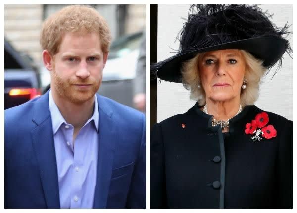 Reports claim there's been tension between Camilla and Harry in the leadup to the engagement announcement. Photo: Getty