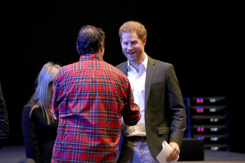 The Duke of Sussex during a sustainable tourism summit at the Edinburgh International Conference Centre in Edinburgh. (Photo by Andrew Milligan/PA Images via Getty Images)