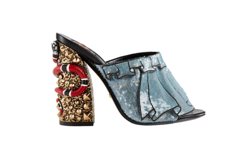 Gucci trompe l’oeil sequin sandal