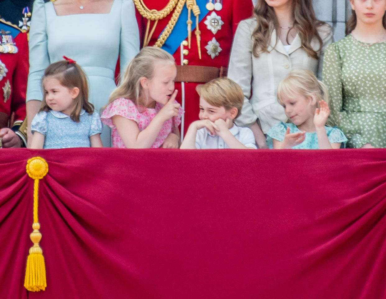 Princess Charlotte (left), Savannah Phillips (middle) and Prince George (right) are in the bridal party (PA)
