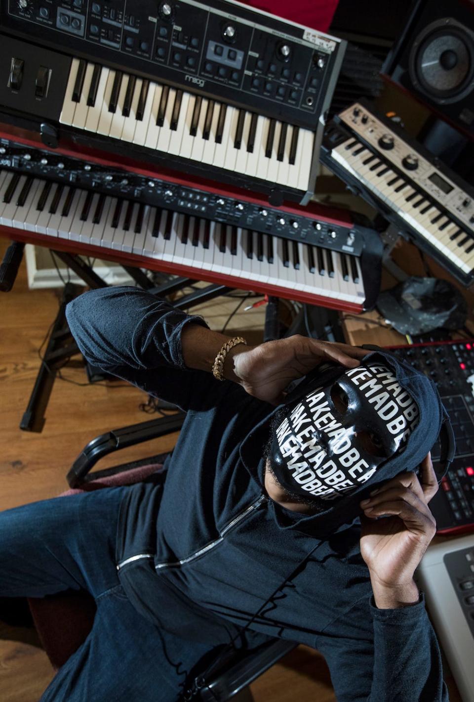 James Dukes, better known as the masked hip-hop producer IMAKEMADBEATS.