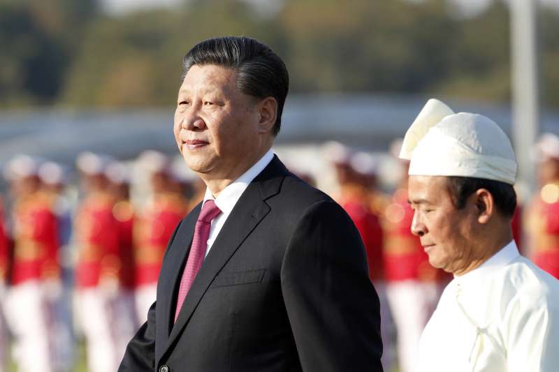 2020年1月17日，中國國家主席習近平抵達緬甸，進行為期兩天的訪問。（AP）