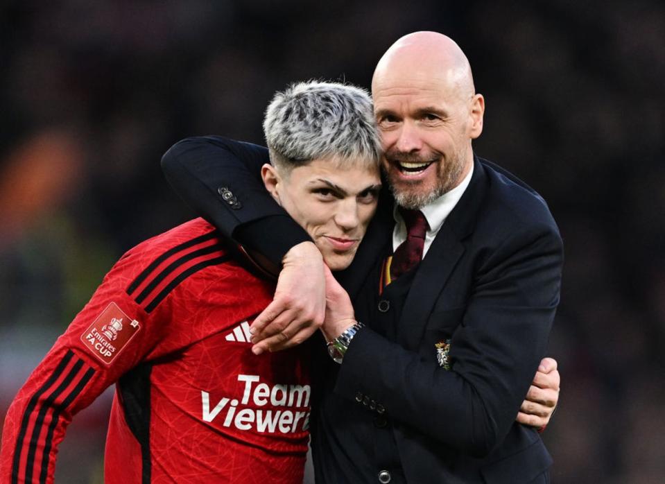 Ten Hag celebrated a win that saved United’s season (Getty)