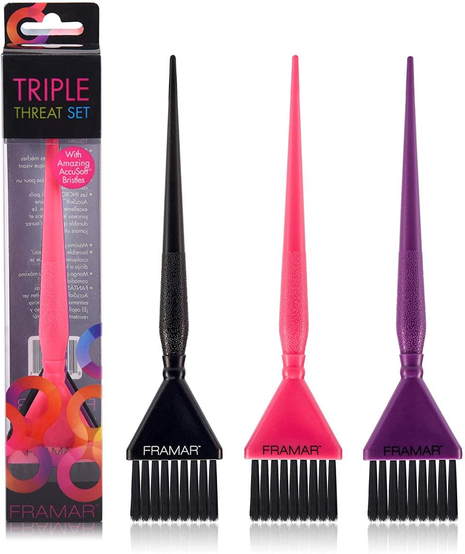 Salon grade brushes can help ensure even application of dye. 