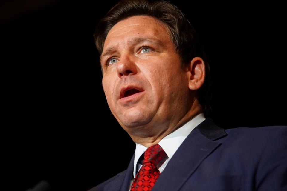 Florida Gov. Ron DeSantis on Aug. 24, 2022, in Tampa, Fla.