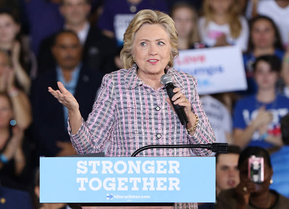 Hillary Clinton Campaigns In Florida