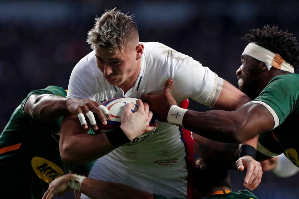Freddie Steward scored the second of three England tries against South Africa  (AFP via Getty Images)