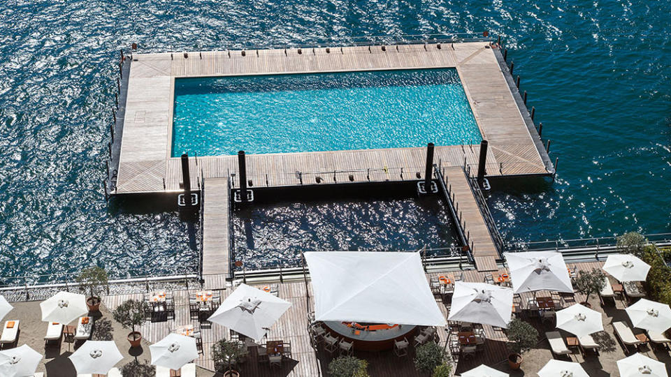 The pool at the Grand Hotel Tremezzo