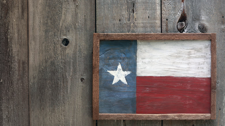 texas flag painting wood barn door