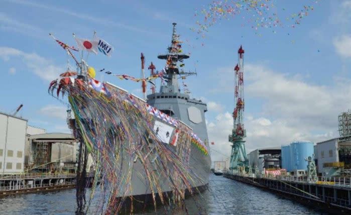 日媒：日擬建新型神盾艦，防禦北韓中國飛彈，圖為未來與新型神盾艦大小差不多的神盾艦「羽黑號」。（圖／翻攝JMSDF）