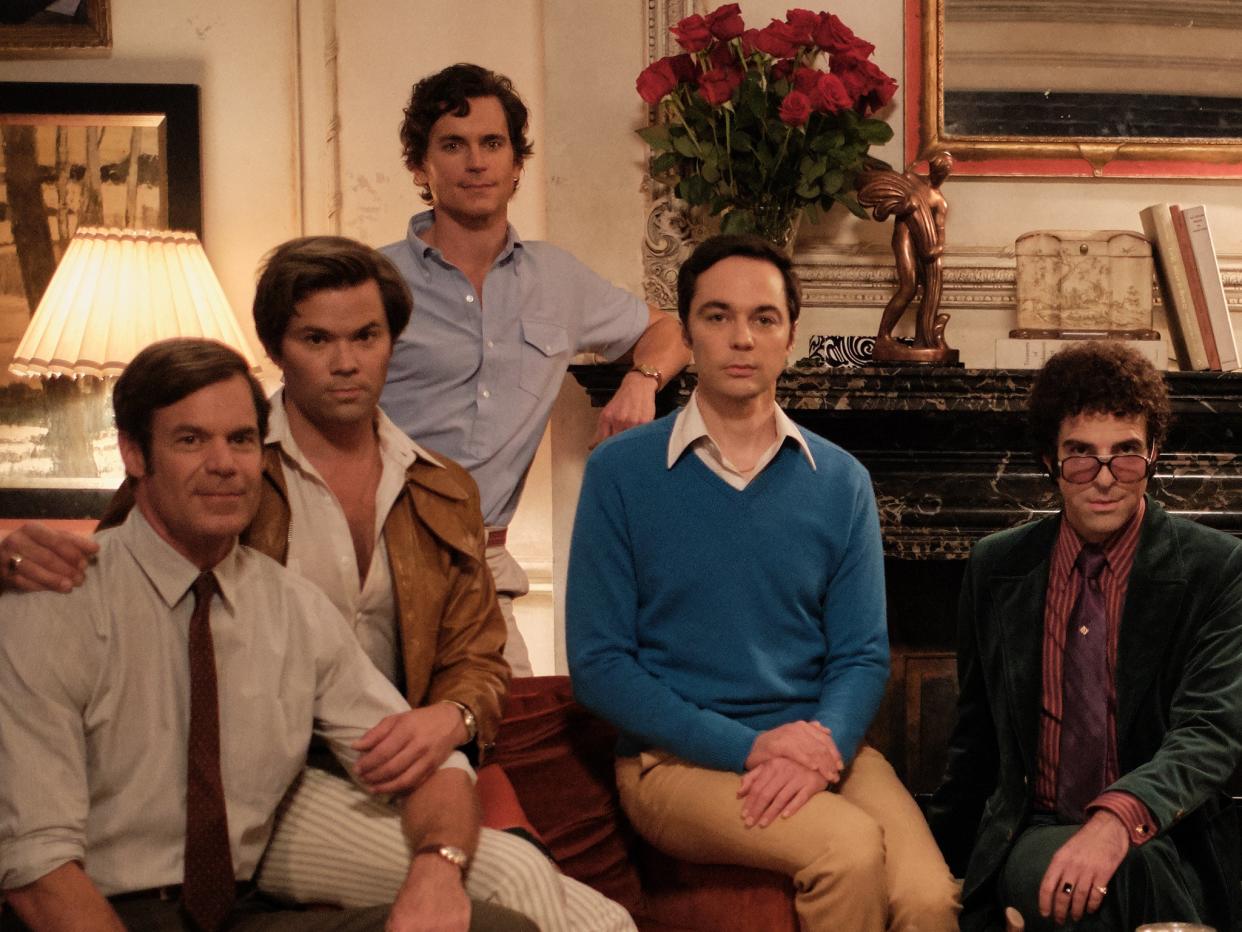 Tuc Watkins, Andrew Rannells, Matt Bomer, Jim Parsons and Zachary Quinto in Netflix's 'The Boys in the Band' (Scott Everett White/Netflix)