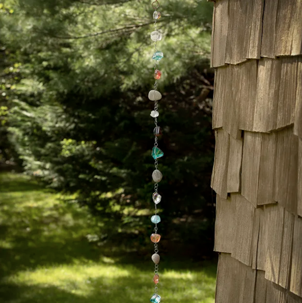 8) Glass Gem Rain Chain