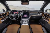 <p>The twin digital displays use Mercedes's newest MBUX infotainment system, making use of a 12.3-inch digital gauge cluster and a portrait-oriented 11.9-inch touchscreen.</p>