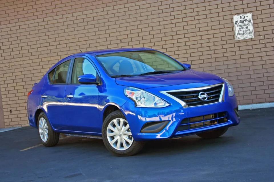The missing girl was last seen in a blue Nissan Versa, possibly like the one in this image (Dover Police Department)