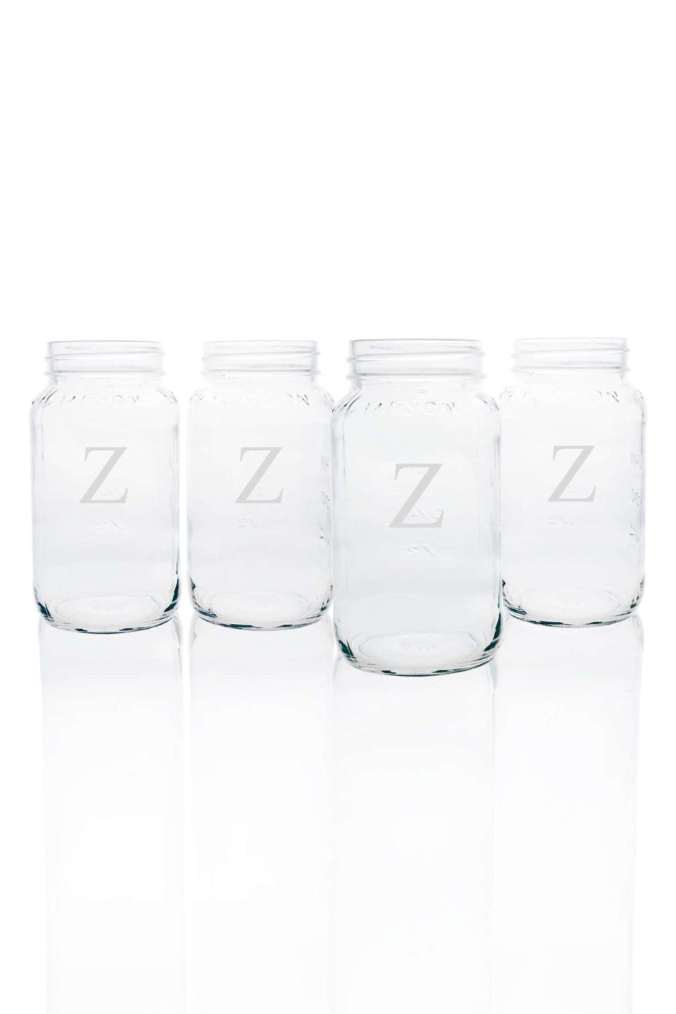 Monogram Mason Jars