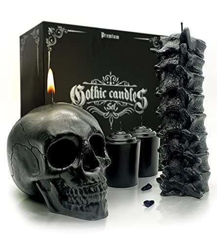 18) Spine & Skull Candle Set