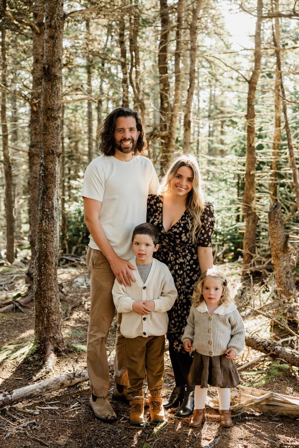 Mike Dawe and his family. Dawe says throughout his cancer journey he's controlled his thoughts as best he can and he hugs his family as close as he can telling them he loves them every day. Pictured here with Mike is wife Shaneen, and their two kids Damon and Darcey.