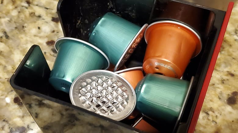 Nespresso spent pod container