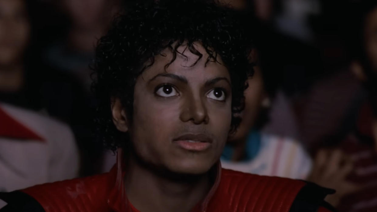  Michael Jackson in the "Thriller" music video. 