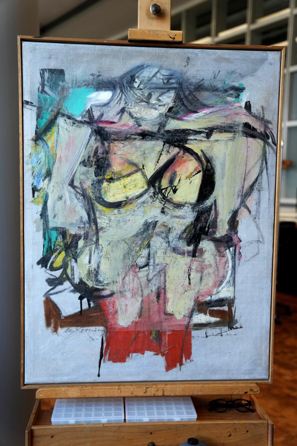 The Getty Museum in Los Angeles, has been working on conserving u0022Woman-Ochre,u0022 an oil-on canvas painting by Willem de Kooning.