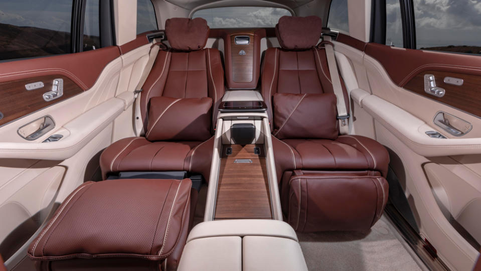 The interior of the Mercedes-Maybach GLS 600 4MATIC SUV.