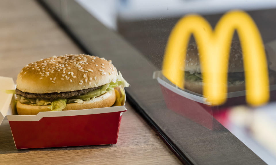 Hong Kong, Hong Kong - AUGUST 02: McDonald's Big Mac is seen in Hong Kong, Hong Kong, on August 02, 2018. McDonald's is giving away free big macs for the burger's 50th birthday. McDonald's sold 1.3 billion Big Macs last year, according to the chain. (Photo by Yu Chun Christopher Wong/S3studio/Getty Images)