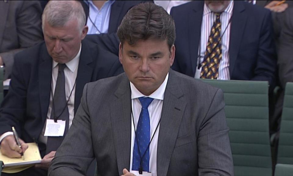 Former bankrupt Dominic Chappell goes to court in Brighton on Wednesday.