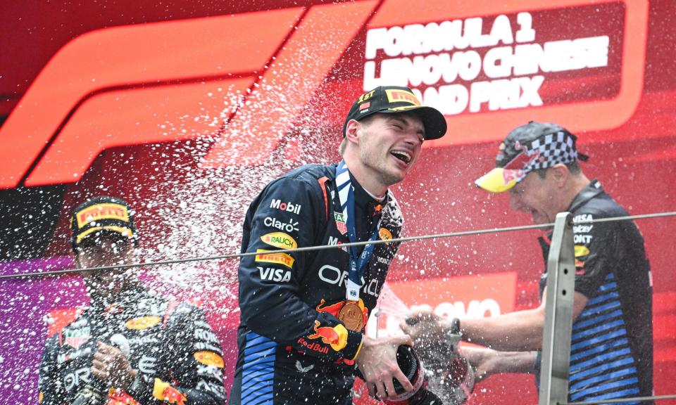 <span>Max Verstappen’s victory in <a class="link " href="https://sports.yahoo.com/soccer/teams/china-women/" data-i13n="sec:content-canvas;subsec:anchor_text;elm:context_link" data-ylk="slk:China;sec:content-canvas;subsec:anchor_text;elm:context_link;itc:0">China</a> means the only race on the calendar he is yet to win is the Singapore Grand Prix. </span><span>Photograph: Greg Baker/AFP/Getty Images</span>