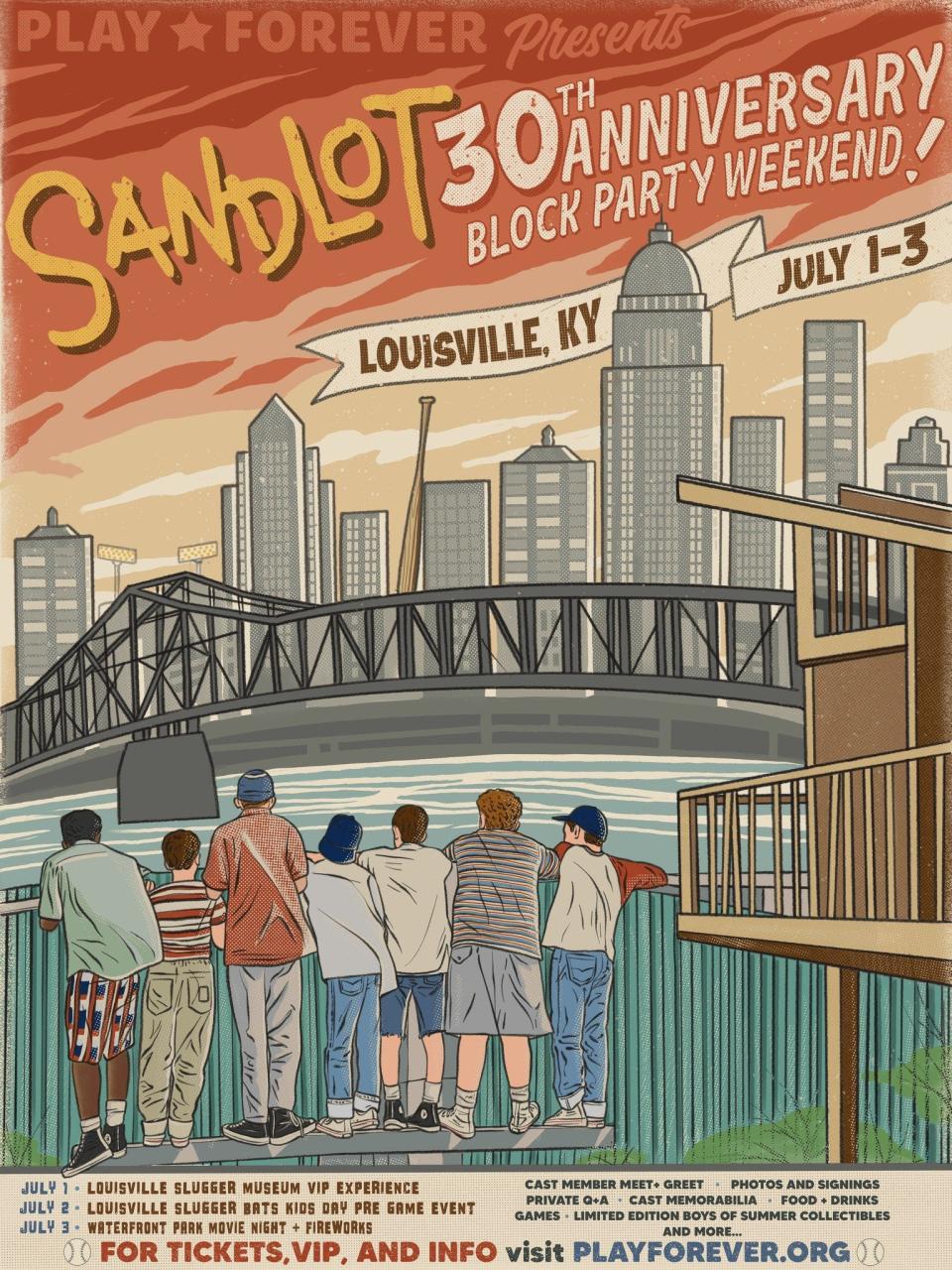 'The Sandlot' 30th anniversary block party weekend in Louisville, Kentucky takes place July 1-3, 2023