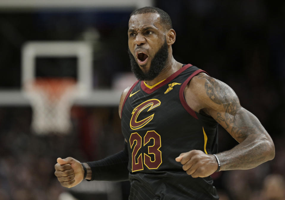 LeBron James made quick work of a heckler and the Bulls in Chicago on Monday. (AP)