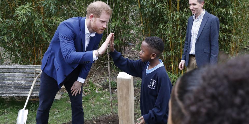 See Every Adorable Photo from Prince Harry's Visit with School Children
