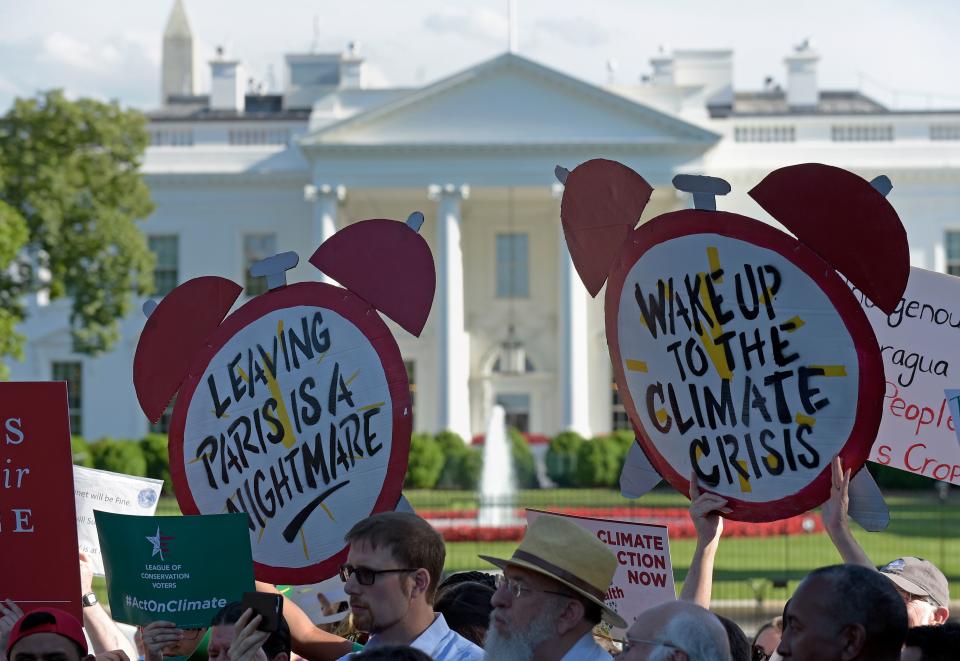 Outside the White House on June 1, 2017.