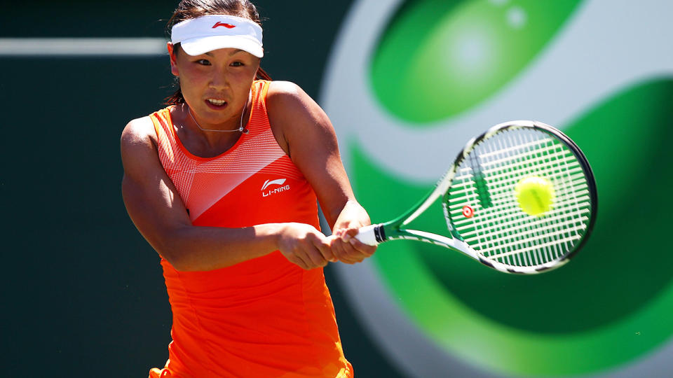 Peng Shuai, pictured here in action at the Sony Ericsson Open in 2011.