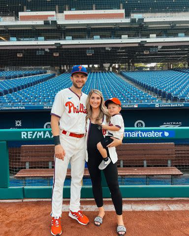 <p>Kristen Turner Instagram</p> MLB star Trea Turner with his wife Kristen Turner and their son Beckham Dash Turner.