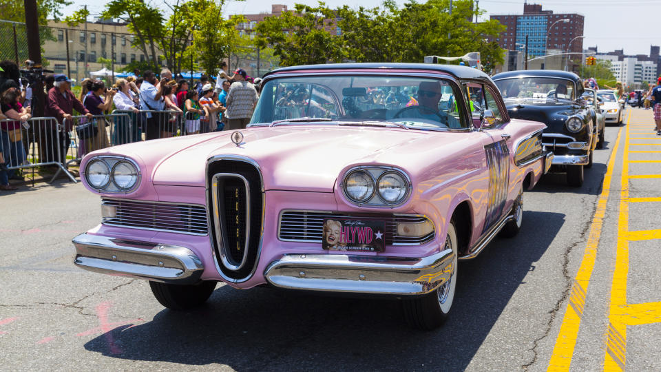 NEW YORK - JUNE 22: Antique Edsel Ford 1958 displayed at the 2013 Mermaid Parade at Coney Island on June 22, 2013 in Brooklyn, New York - Image.