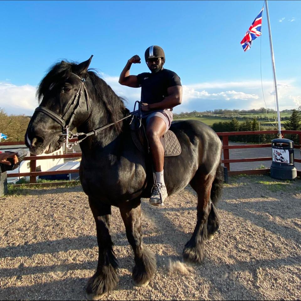 The 28-year-old has incorporated horse-riding, the tube, the fruit and veg markets of Portobello and an ice cream van in his increasingly bizarre but endearing series of workouts across London.@elevation_fitnessuk