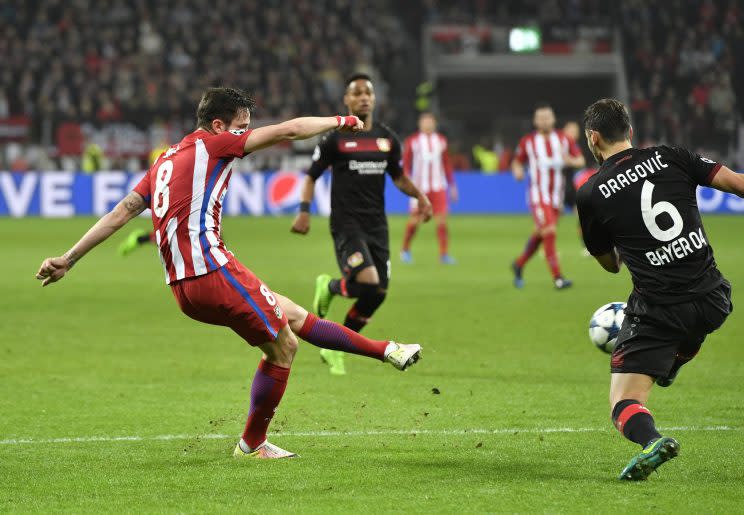 Saul Niguez erzielte den sehenswerten Führungstreffer für Atletico